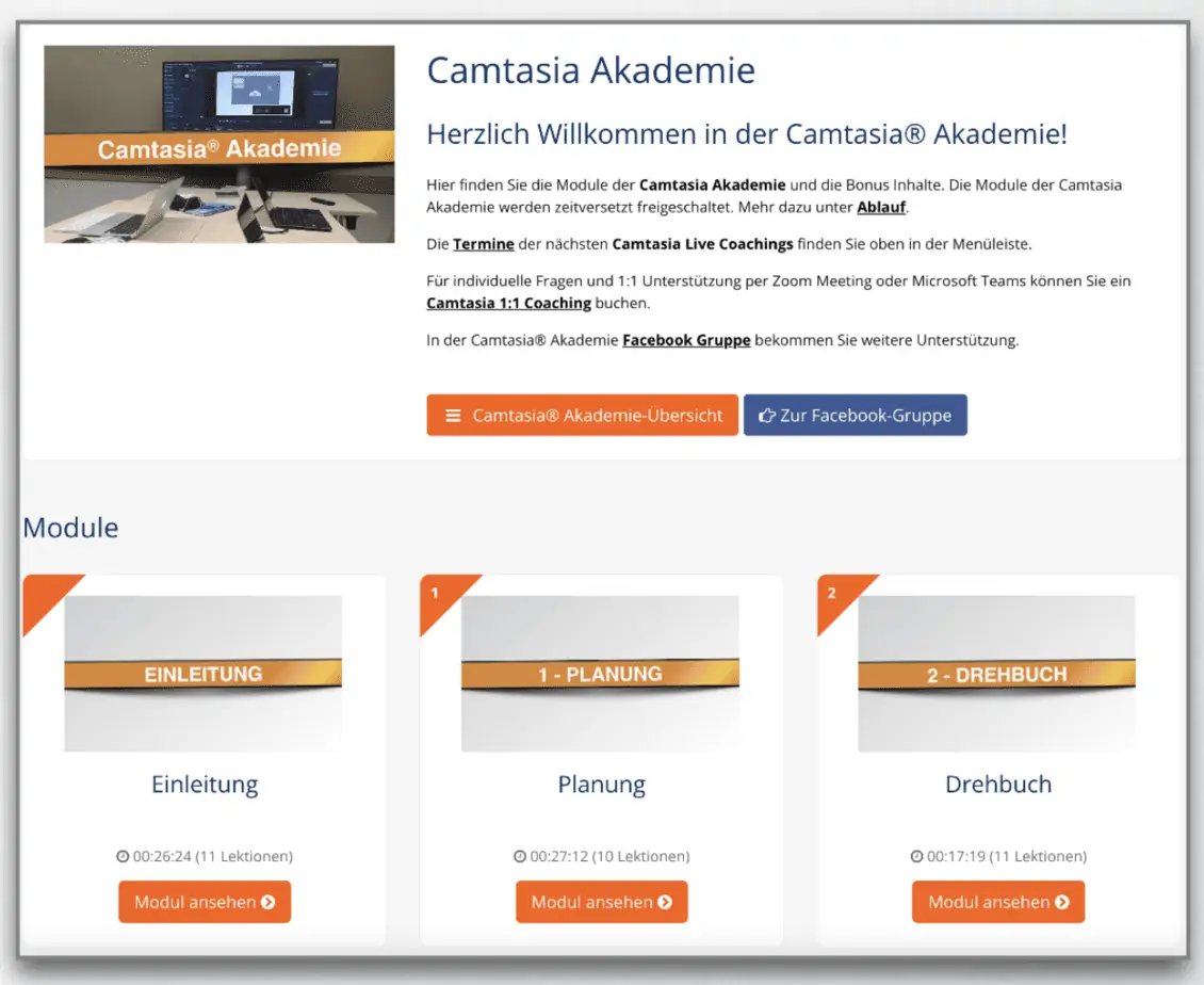 Camtasia Akademie - Coachy