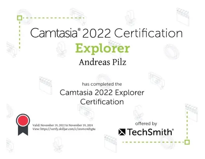 Camtasia 2022 Certification